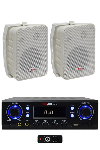 Lastvoice Wall Small Paket-1 Hoparlör Ve Anfi Ses Sistemi Seti (1 ANFİ 2 HOPA...