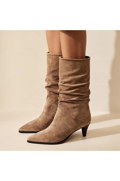 Isabel Bernard Vendôme Margot Taupe Wildleder Stiefel Ib54005-178