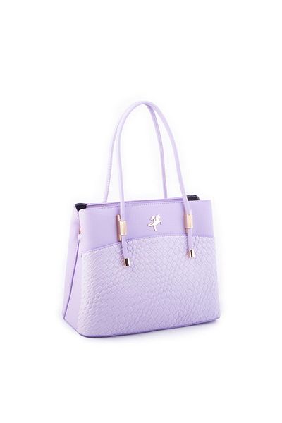 Nas Bag Geantă de mână și de umăr pentru femei Lilac Straw - Design elegant