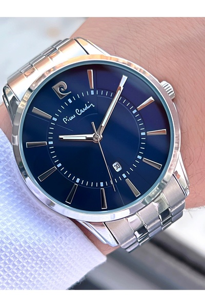 Pierre Cardin Damat Saati Lacivert Katran Çelik Kordon Erkek Kol Saati 30 Mt Su Gecirmez