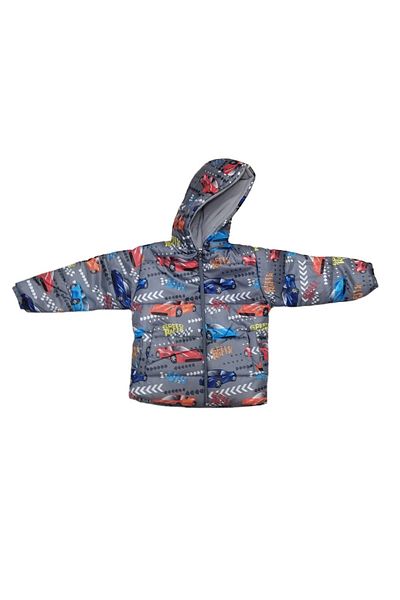 LifeForModa Boy's Car Patterned Fleece Lined Hooded Waterproof Jacket