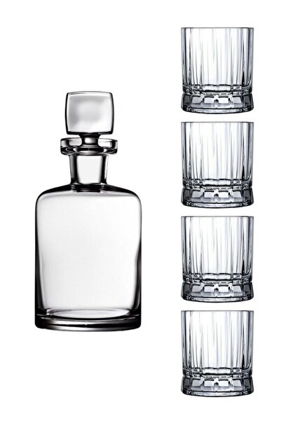 NUDE Square Wayne Viski Şişesi Bardak Seti(özel Set) (92382x1 - 68174x4)