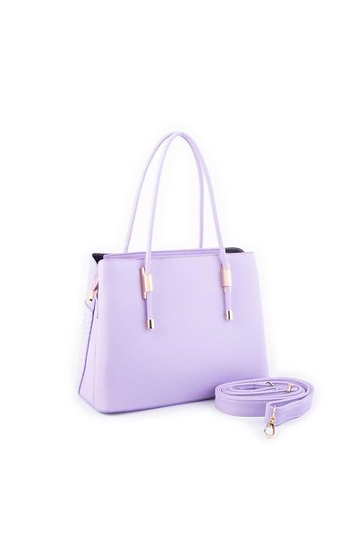 Nas Bag Geantă de mână și de umăr pentru femei Lilac Straw - Design elegant