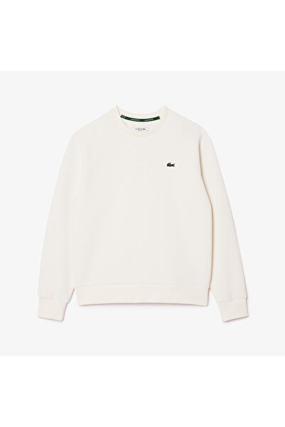 Lacoste Kadın Regular Fit Bisiklet Yaka Beyaz Sweatshirt