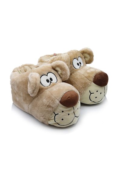 Twigy Fibert Women, Waiter Size Animal Slippers Beige 36/41
