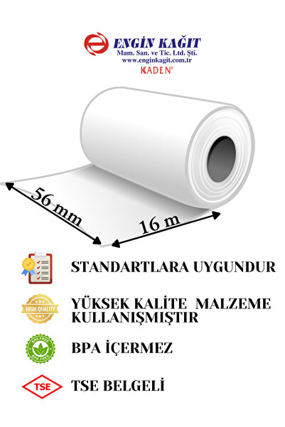 56*16 Termal Pos Yazarkasa Rulosu 40'lı Paket