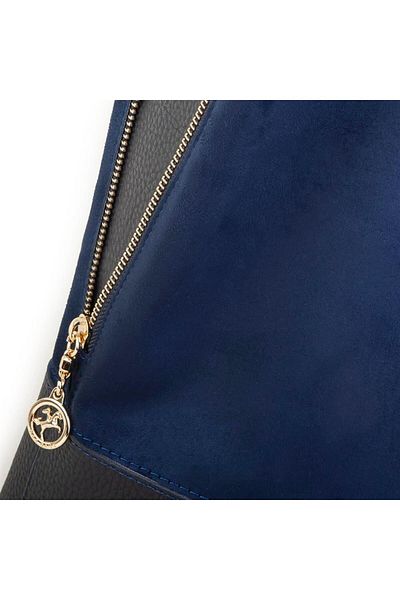 Nas Bag Geantă de umăr pentru femei din piele intoarsa albastru - Casual de marime