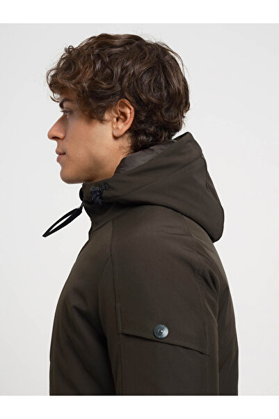 Loft Ανδρικό παλτό σκούρο χακί - LF2030155