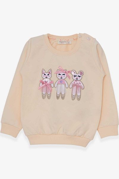 Breeze Girl's Sweatshirt Cute Animals Printed 1.5-5 Years, Cream