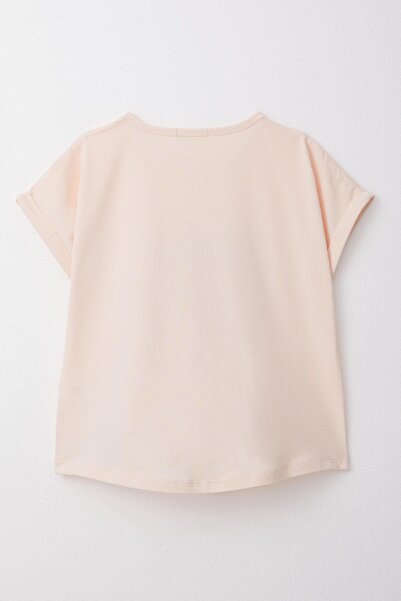 Breeze Μπλουζάκι για κορίτσι 7-12 ετών - στάμπα λουλουδιών, μέγεθος ζώνης, πούδρα