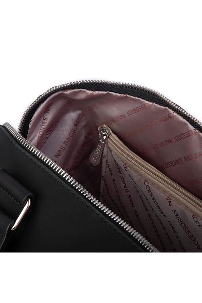 Nas Bag Geantă de umăr de dimensiuni mari pentru femei Black Buzzy (lățime: 37, lungime: 30 cm)