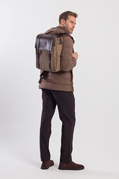 Jakamen Beige Casual Buckle Backpack