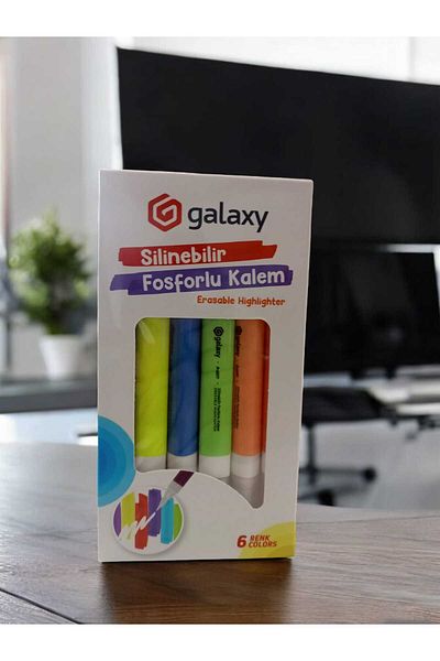 Galaxy 6 Colors Erasable Highlighter Set