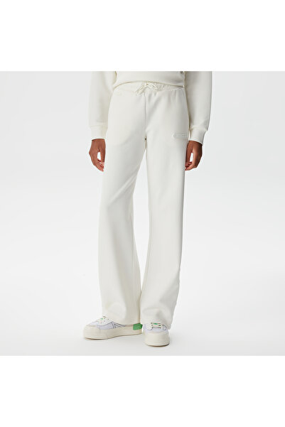 Lacoste Kadın Straight Fit Beyaz Eşofman Altı