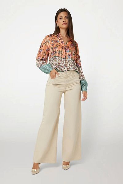 Guess Ls Danielle Shirt Women's Multicolor Shirt W4Yh61Wepo2-P1Ig
