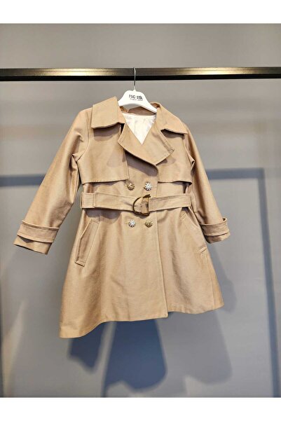 SCSTİL camel kız çocuk tasarım trençkot