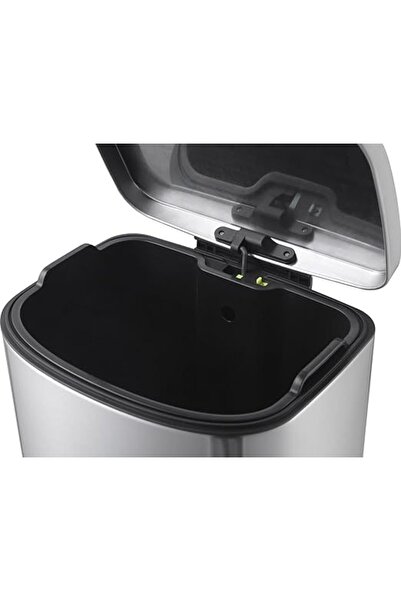 EKO Della Stainless Steel Rectangular Step Waste Bin with Soft Close Lid, 6-Liter