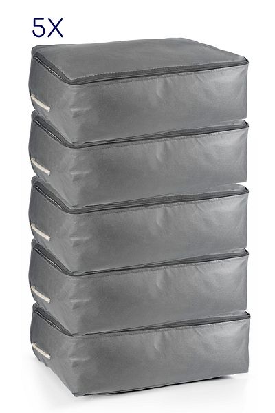 Vedsey Set of 5 53X44X20 cm Anthracite Home Organizer - Sofa Bed and under Bed Organizer