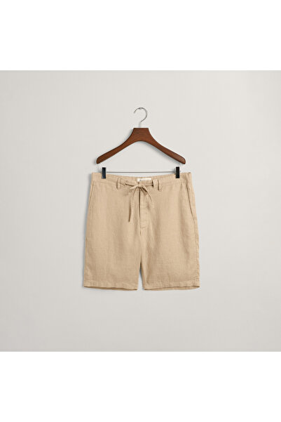 Gant Erkek Bej Relaxed Fit Keten Şort
