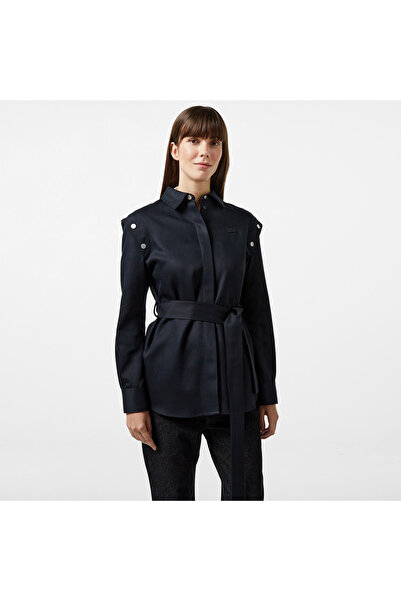 Lacoste Kadın Regular Fit Siyah Gömlek