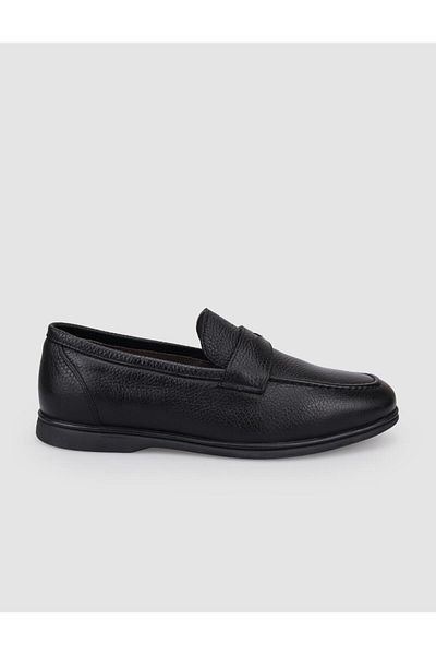 Cabani 100% Genuine Leather Black Men's Casual Shoes