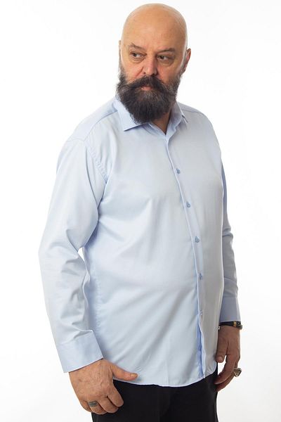 Dicotto Cămașă pentru bărbați, cu guler extra mare, cu 4 picături, cu o formă relaxată, din microțesătură, cu butoni - 189-4-D