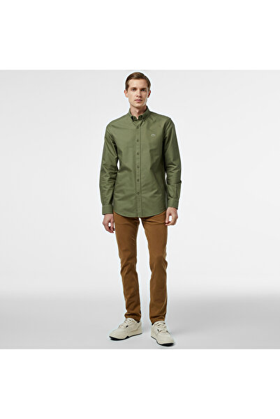 Lacoste Erkek Slim Fit Haki Gömlek