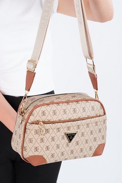Newish Women's Patterned Fabric Cross Shoulder Bag (Monogram Farme)