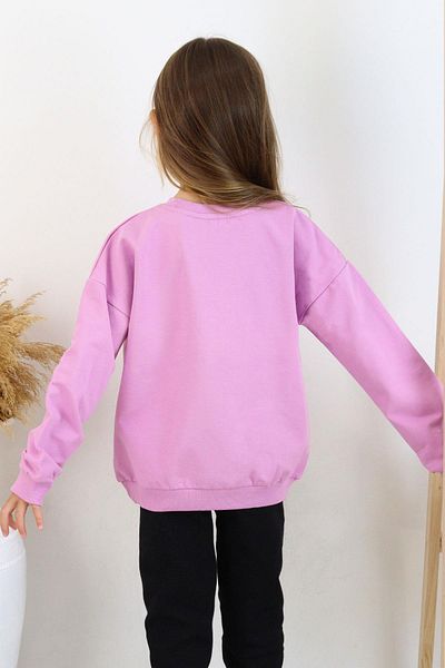 Breeze Hanorac Fata Cu Paiete Imprimat 4-8 Ani, Liliac