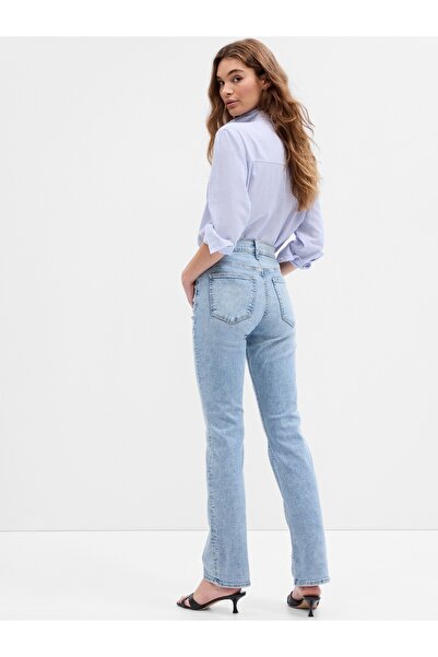 GAP Kadın Açık Mavi Mid Rise Baby Boot Washwell™ Jean Pantolon