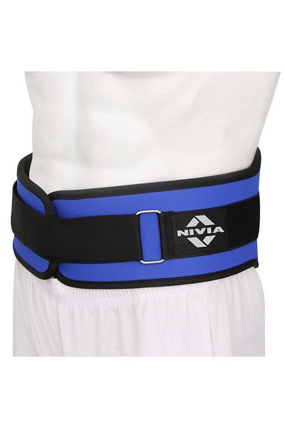 Nivia Adjustable Gym Belt 36" | Blue/Black | EVA & Polypropylene | Velcro Strap