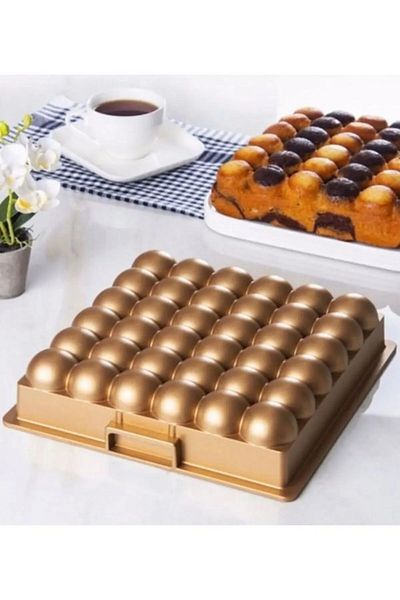 COOKCASE Atom Egg Model Cake Mold Gold