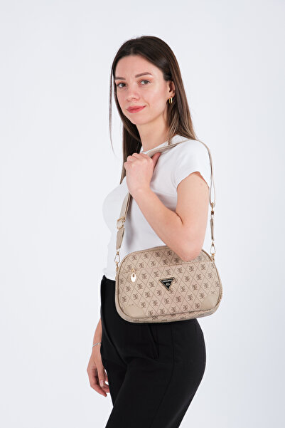 Newish Women's Patterned Fabric Cross Shoulder Bag (Monogram Farme)