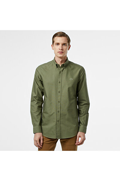 Lacoste Erkek Slim Fit Haki Gömlek