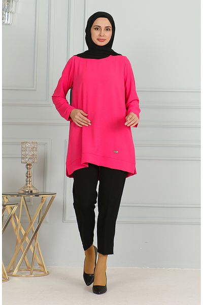 sefamerve Φούξια Aerobin Tunic - Slit Detailed 9138-01