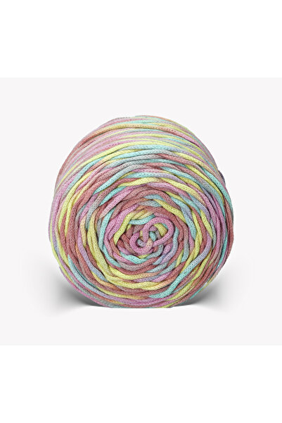 MochaYarn Degrade Pamuk Makrome El Örgü Ipliği Ebruli Makrome Iplik 3mm.-250g...