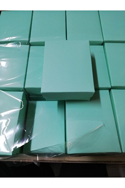 BURAKKUTU Karton Kolye Takı Açık Yeşil & Mini Set Kutusu 24 Lü Paket(İÇİ SÜNGERLİ)