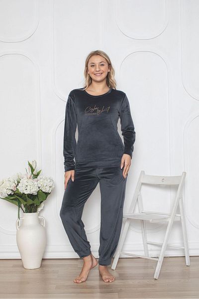 Asel Σετ Πιτζάμες Velvet Pocket