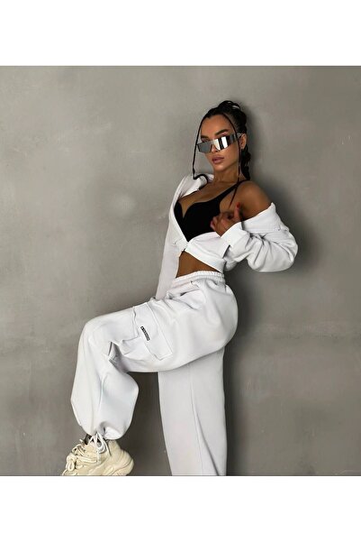 Love Fab New Seasons Jogger Pantaloni cu glugă Sweet Crop Set de trening