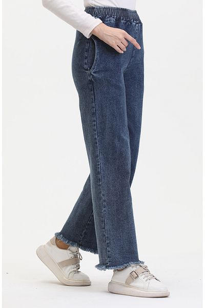 sefamerve Blugi albastri - Talie elastica, Model 1793D-01