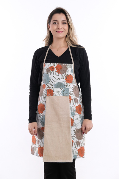 sevilya مريلة مطبخ مقاومة للماء ومضادة للسقوط مع منشفة