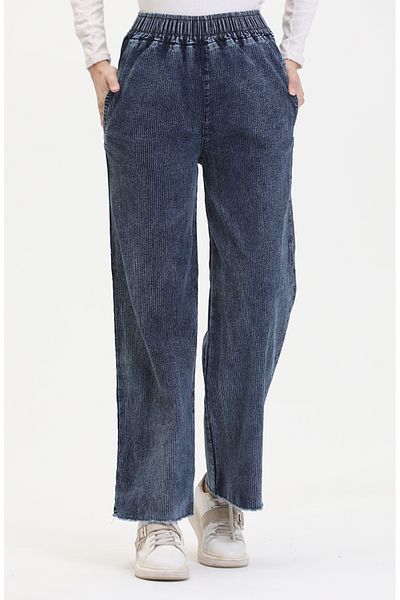 sefamerve Blugi albastri - Talie elastica, Model 1793H-01