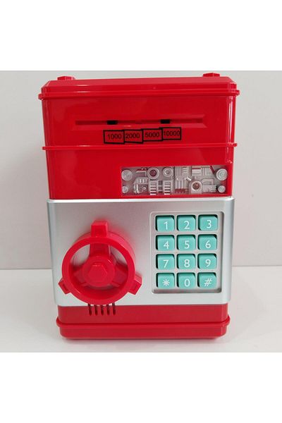 Mixperi Encrypted Automatic Paper Coin Alan Atm Red Piggy Bank