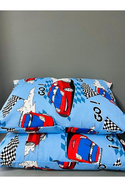 GOOD MORNİNG PAMUKKALE Pachet de 2 fete de pernă pentru mașină cu model - 50x70