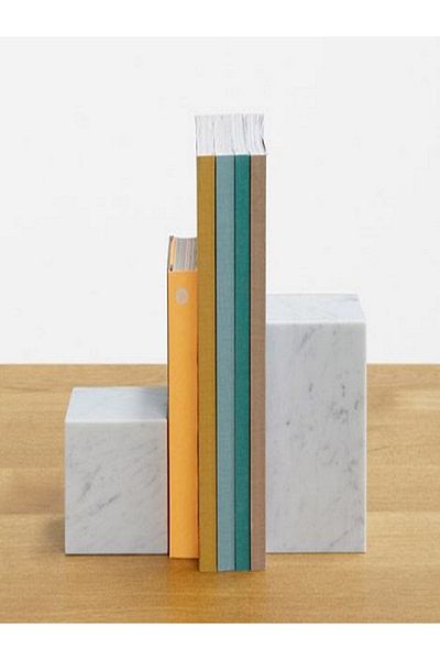 Sümeyra Marble Art Σετ 2 θήκες για βιβλία από λευκό μάρμαρο