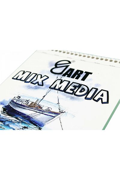 E&D ART Mix Media A5 300gr 12yp Üstten Spiralli Çok Amaçlı Blok / Ed.55576