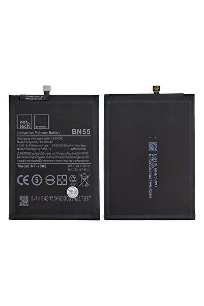 Nettech Teknonet Xiaomi Redmi Note 9 Pro Uyumlu Nettech ABN55 4900 mAh Batarya