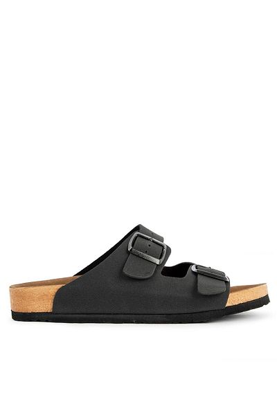 Slazenger Lens Black Nubuck Women's Slippers Comfortable & Comfortable