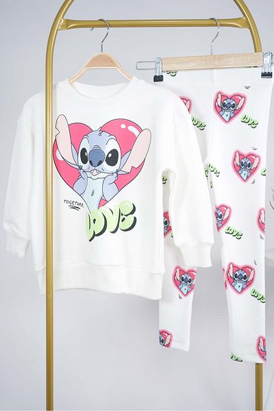 MİNİKO KİDS Girl's Stitch Modeled Tights Cotton Track Suit