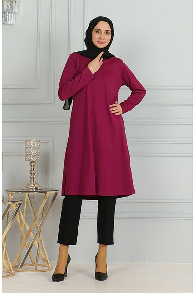 sefamerve 9141-06 Tunica cu fanta lunga de prune